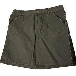 Women’s Old Navy Olive Green Miniskirt 10 Military Style Look 90s Vintage